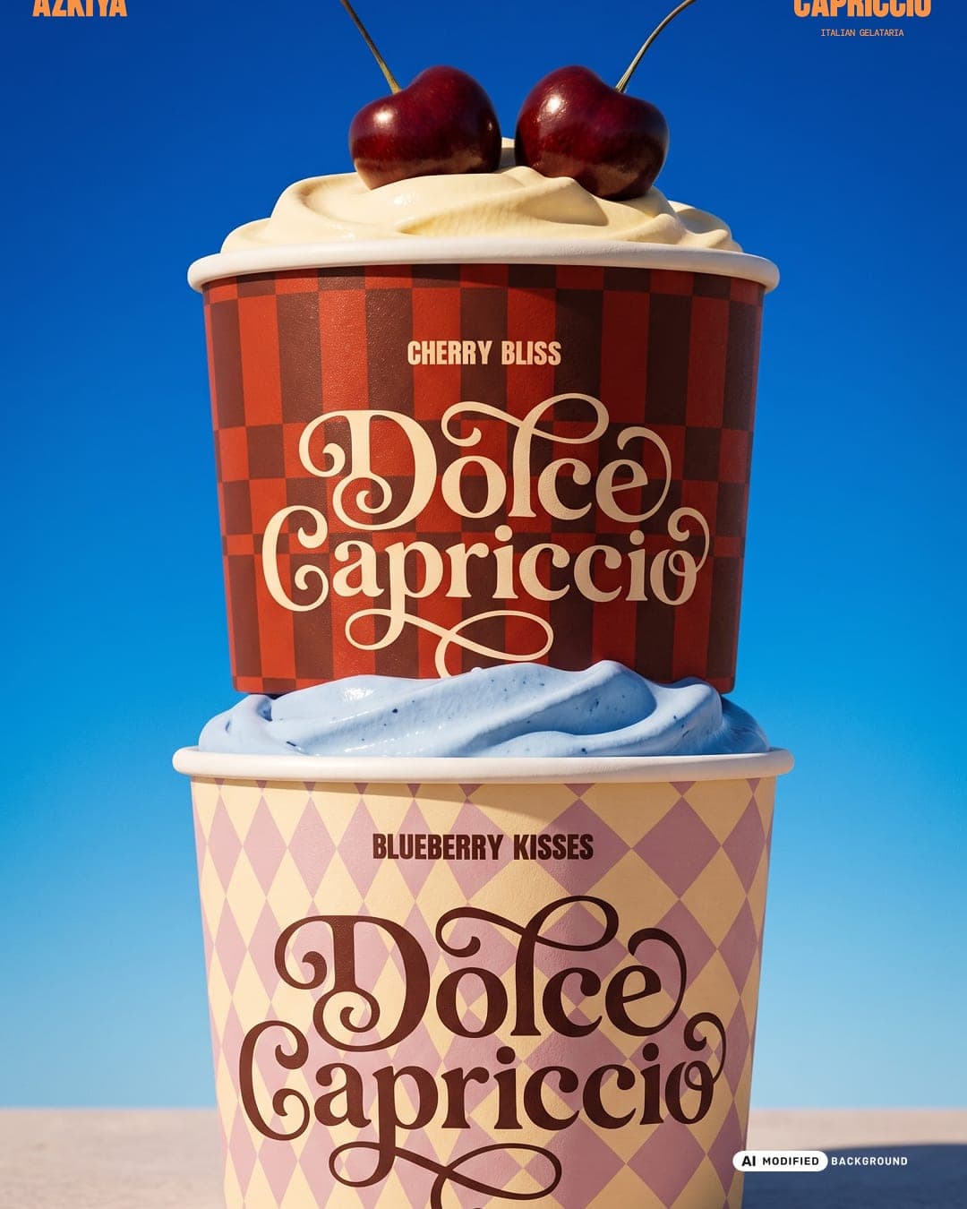 Dolce Capriccio – Food & Beverage identity by WITHAZKIYA, AI MODIFIED · background