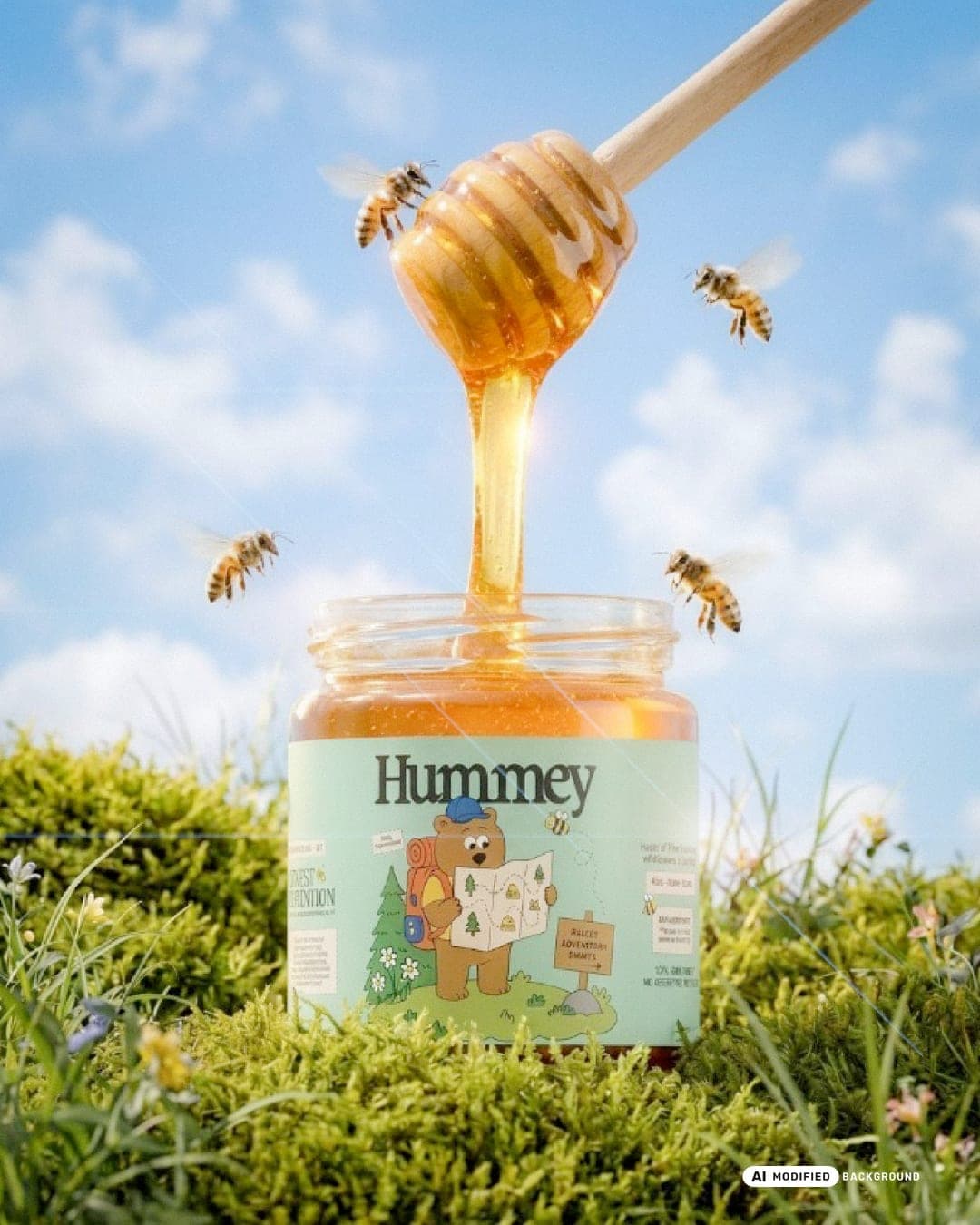 Hummey - honey brand – Food & Beverage identity by Arshmah Designs, additional view 3 of 8, AI MODIFIED · background