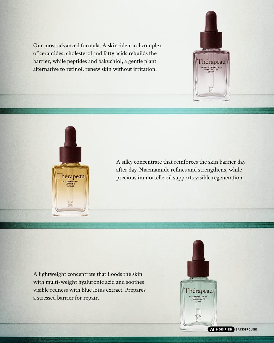 Thérapeau – Beauty & Personal Care identity by zso.designs, additional view 3 of 10, AI MODIFIED · background