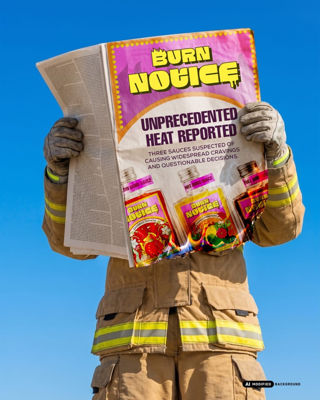BURN NOTICE – Food & Beverage identity by Tawakkul Tales, additional view 3 of 10, AI MODIFIED · background