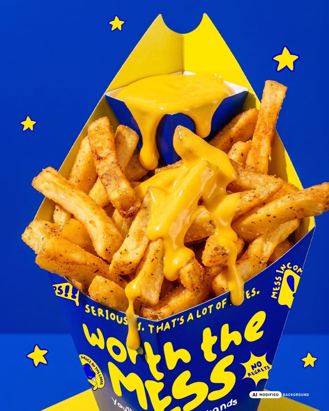 WORTH THE MESS – Food & Beverage identity by Tawakkul Tales, additional view 8 of 10, AI MODIFIED · background