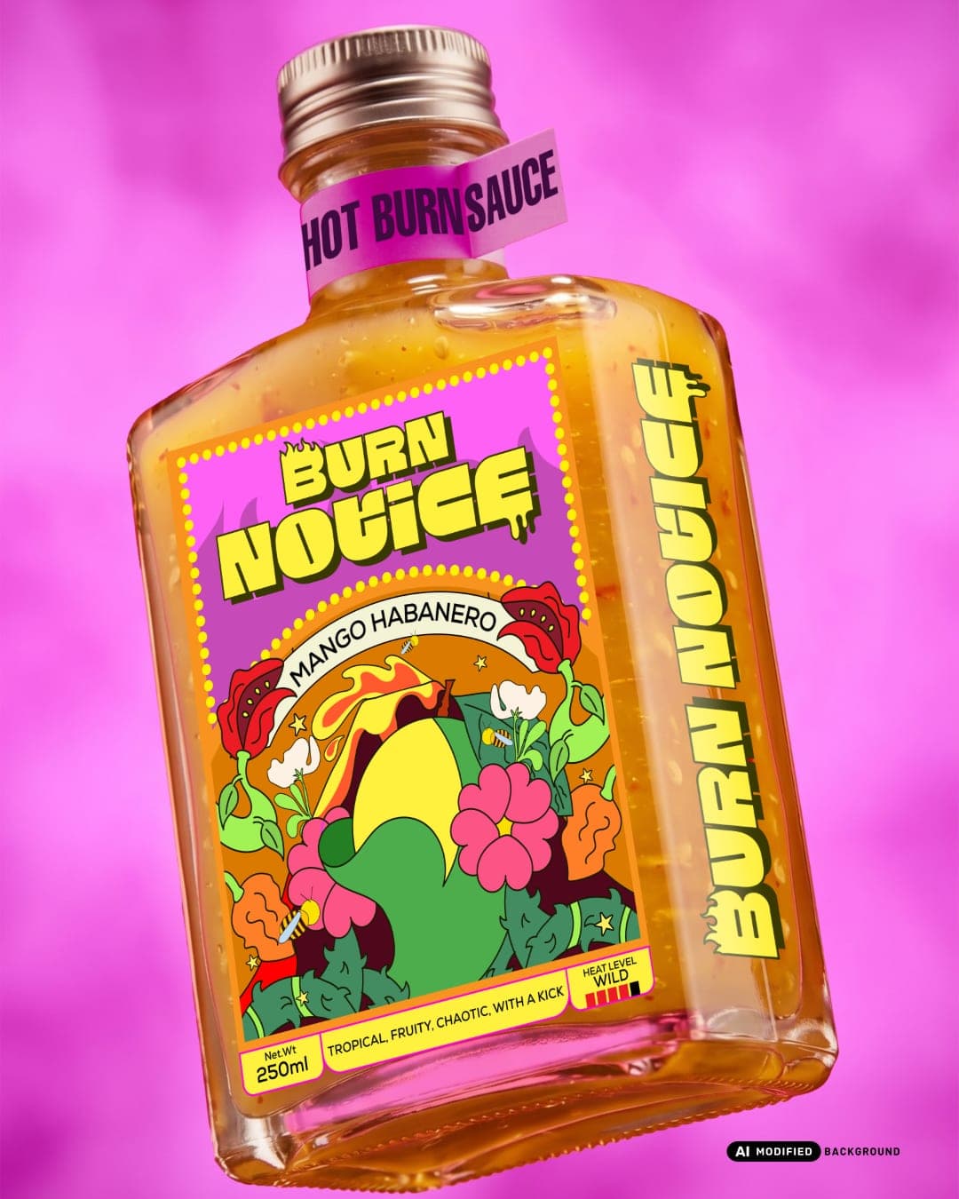 BURN NOTICE – Food & Beverage identity by Tawakkul Tales, additional view 6 of 10, AI MODIFIED · background