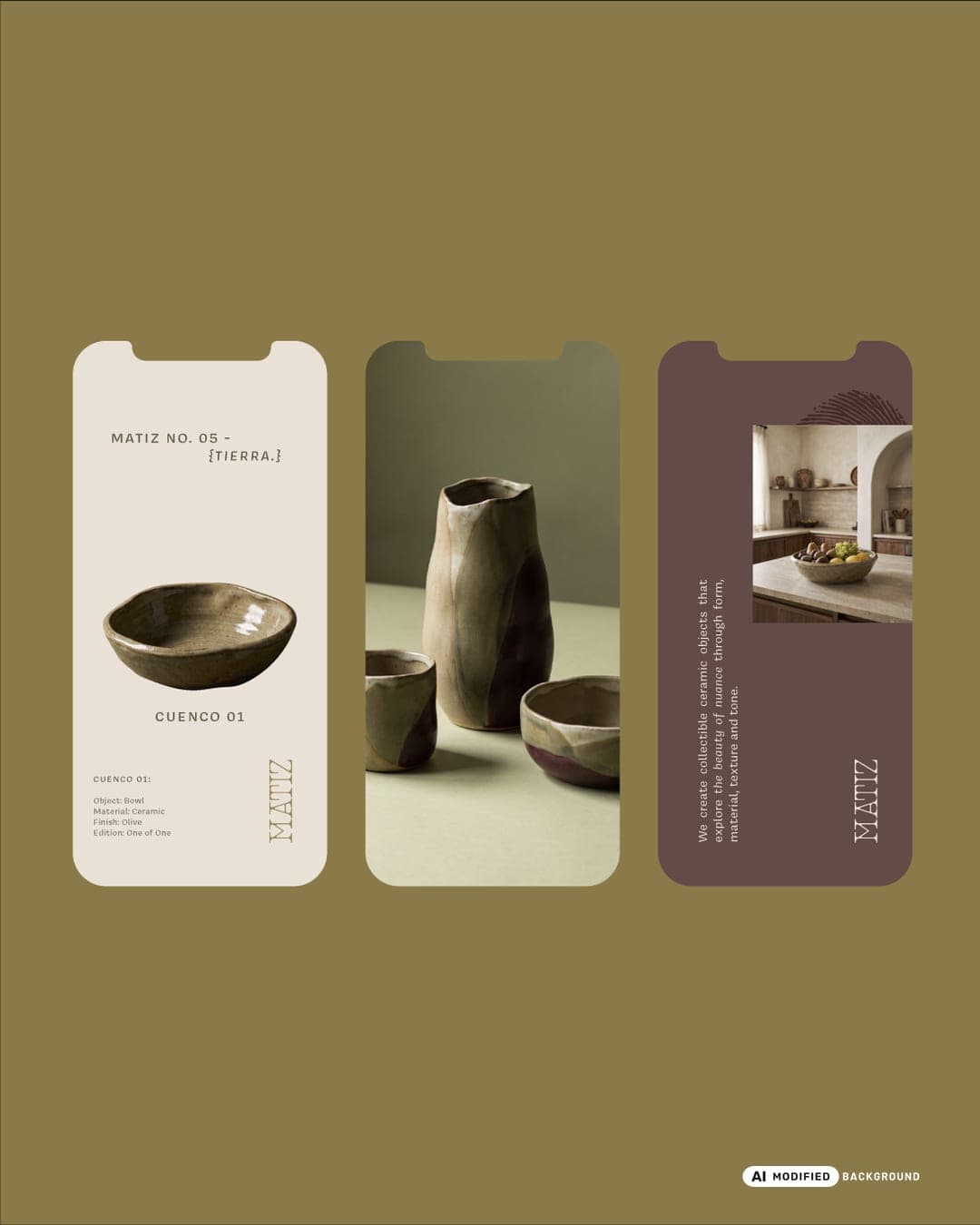 Matiz – Home & Living identity by Atheria Studio, additional view 9 of 10, AI MODIFIED · background