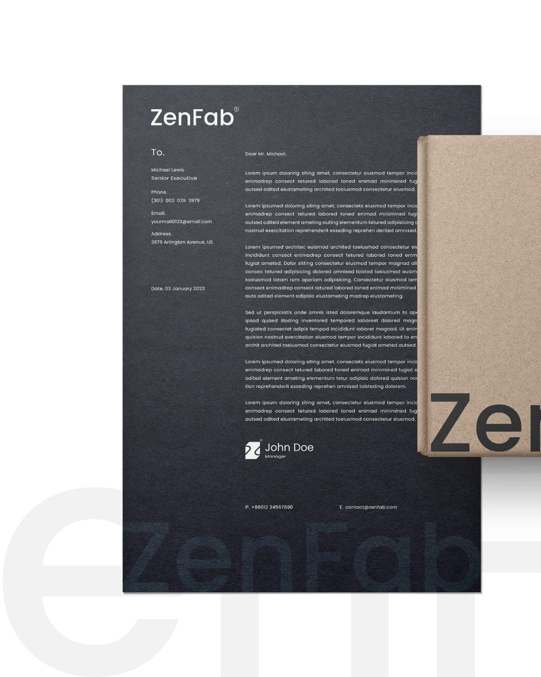 Zenfab – Fashion & Apparel identity by Mojahidul Islam, additional view 9 of 10