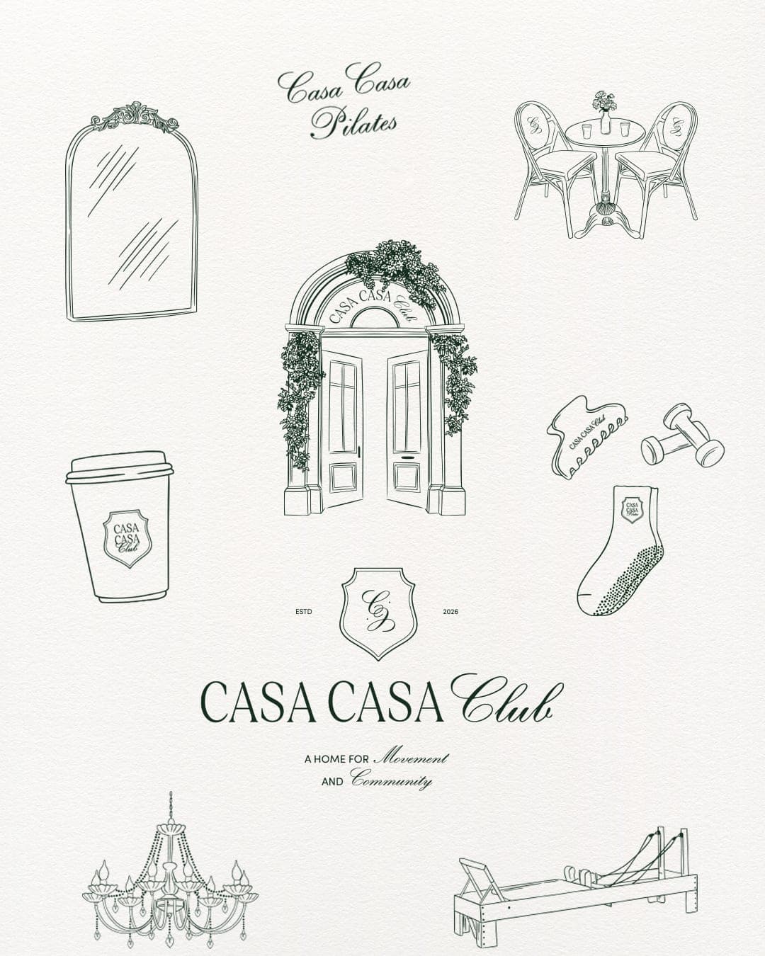 Casa Casa Club – Health & Wellness identity by Ultramarine Design Studio, additional view 7 of 10
