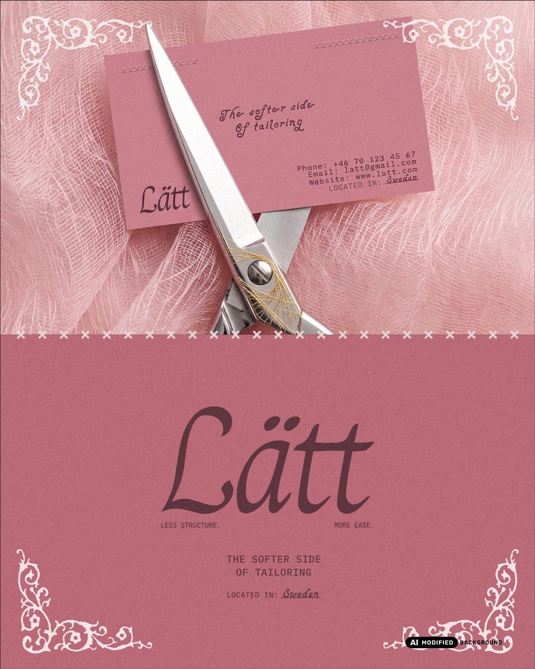 Lätt – Fashion & Apparel identity by Faouzia.design, additional view 7 of 10, AI MODIFIED · background
