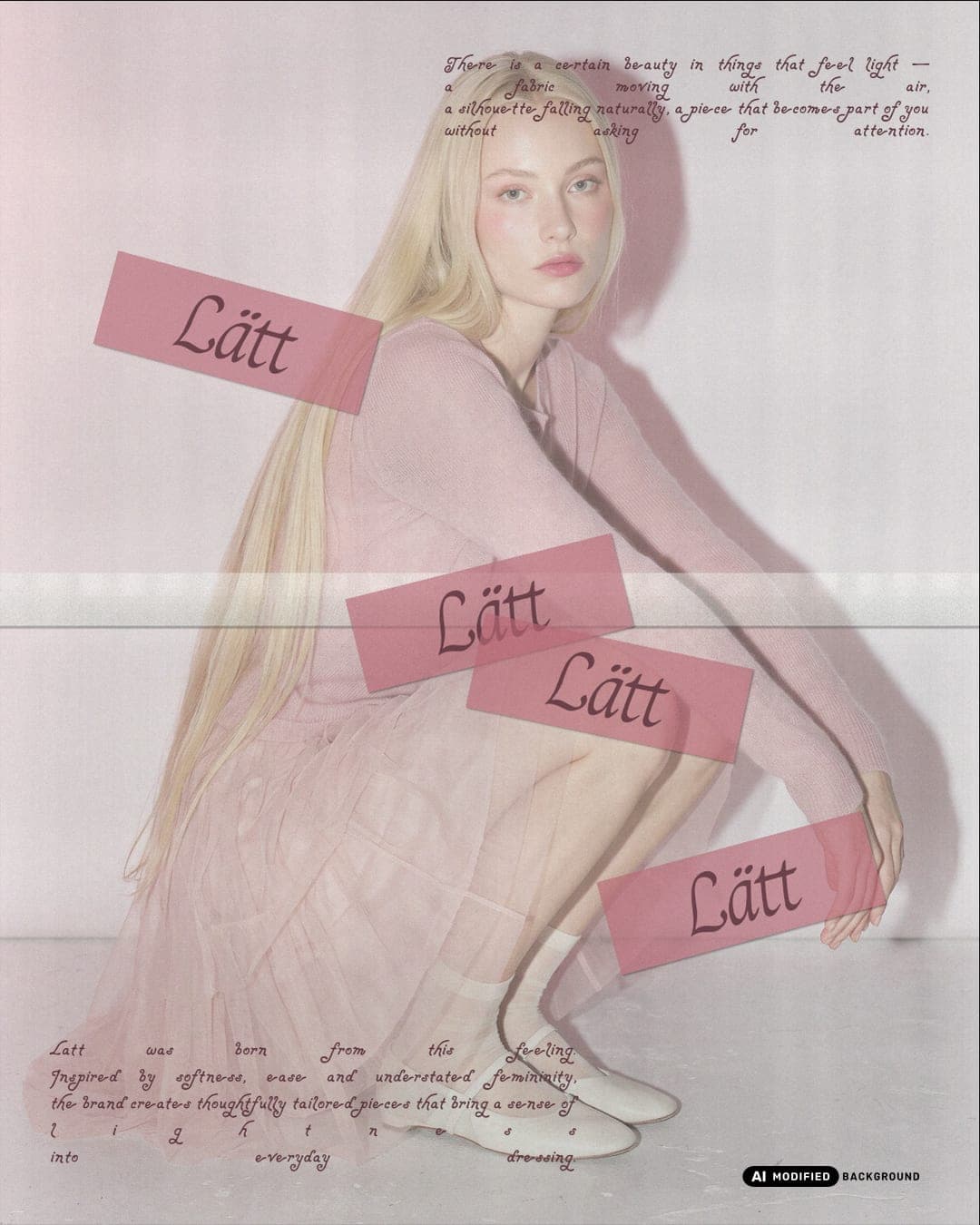 Lätt – Fashion & Apparel identity by Faouzia.design, AI MODIFIED · background