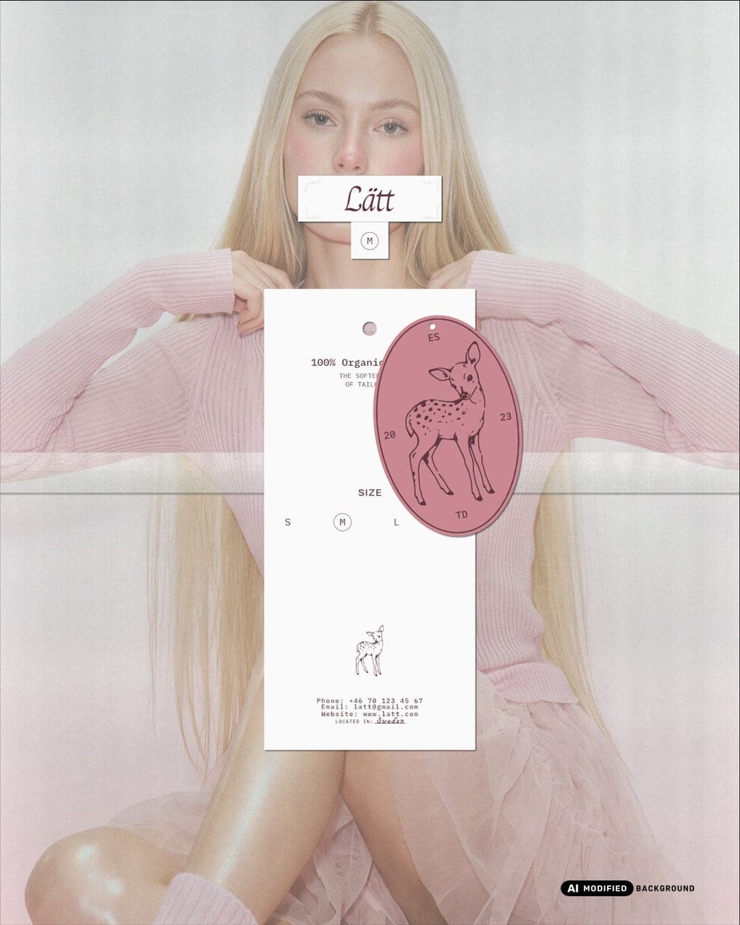Lätt – Fashion & Apparel identity by Faouzia.design, additional view 5 of 10, AI MODIFIED · background