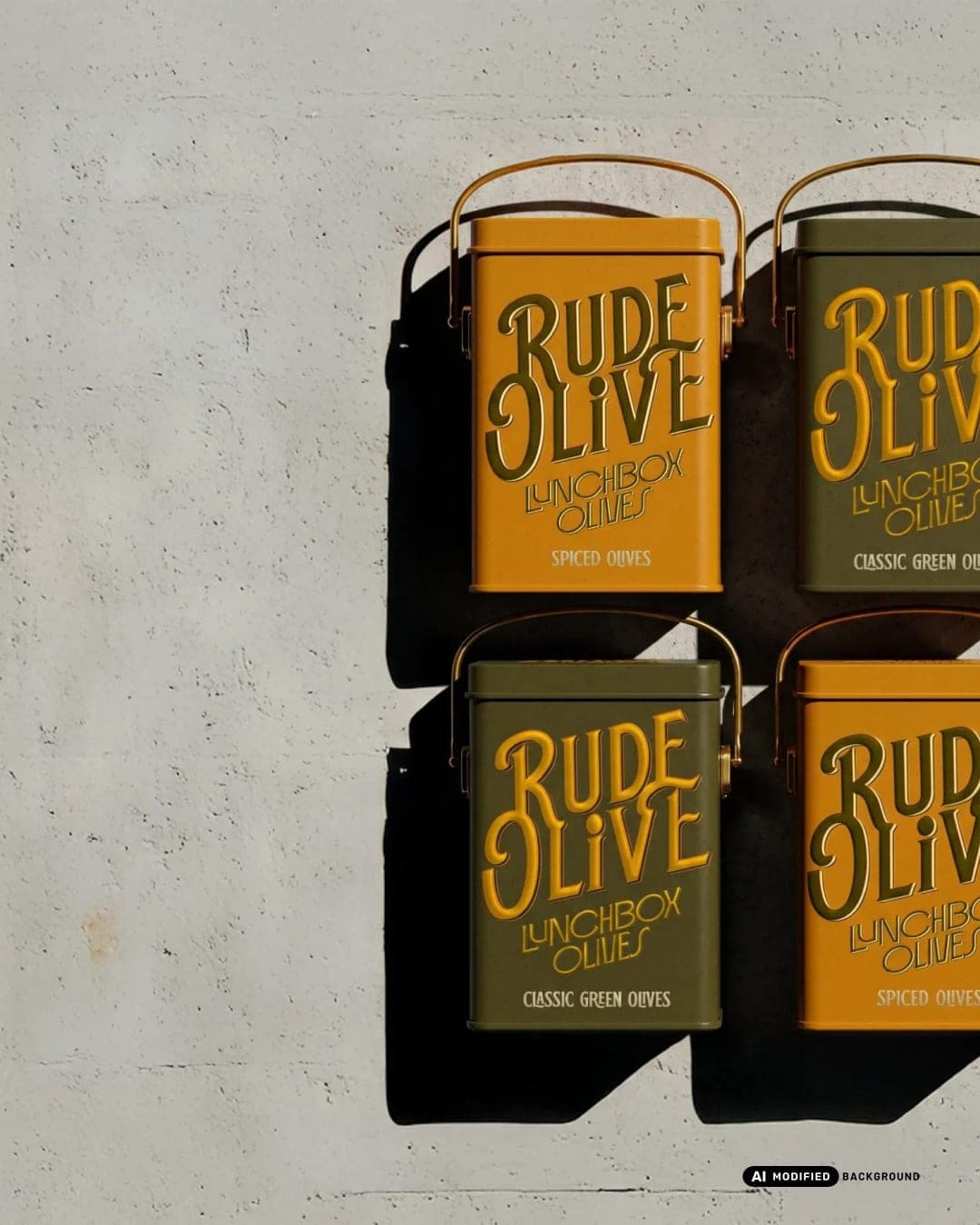 Rude Olive – Food & Beverage identity by Affogato Brand Design, additional view 4 of 6, AI MODIFIED · background