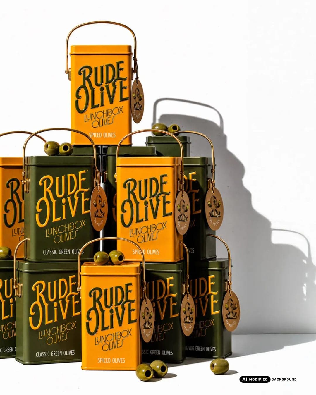 Rude Olive – Food & Beverage identity by Affogato Brand Design, additional view 2 of 6, AI MODIFIED · background