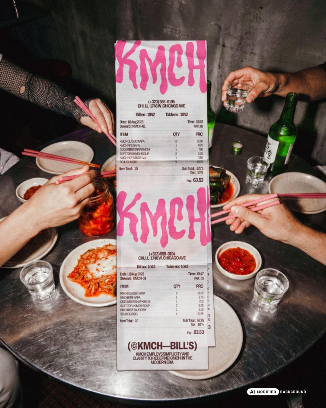 KMCH – Food & Beverage identity by Studio Moara, additional view 7 of 8, AI MODIFIED · background