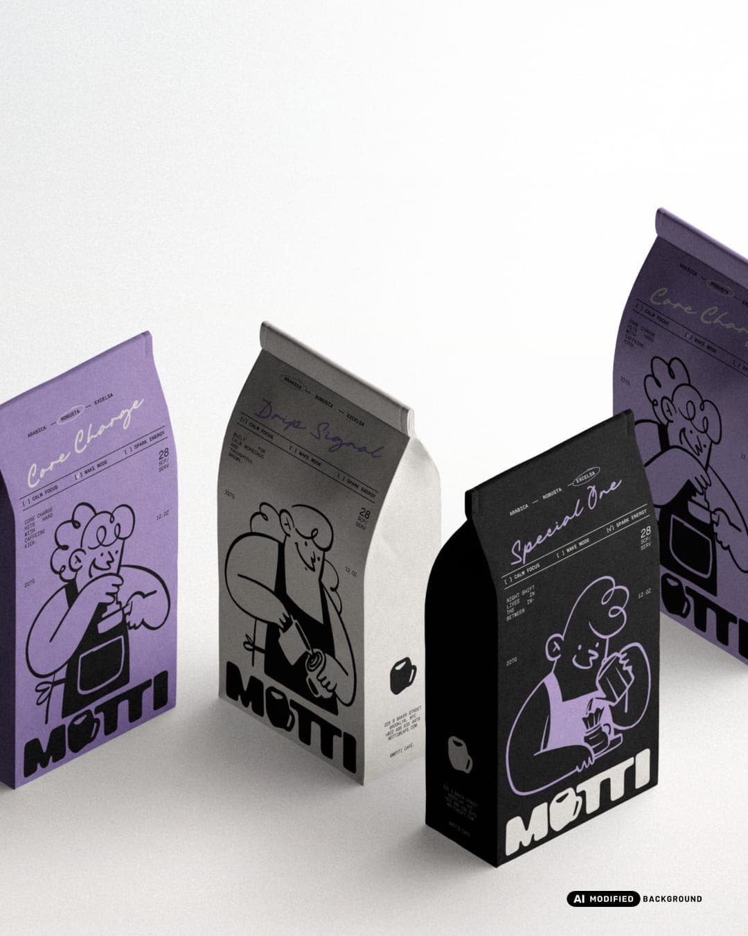 Motti – Food & Beverage identity by Studio Moara, additional view 7 of 8, AI MODIFIED · background