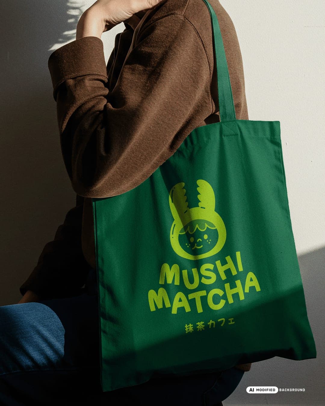 Mushi Matcha – Food & Beverage identity by Studio Moara, additional view 3 of 6, AI MODIFIED · background
