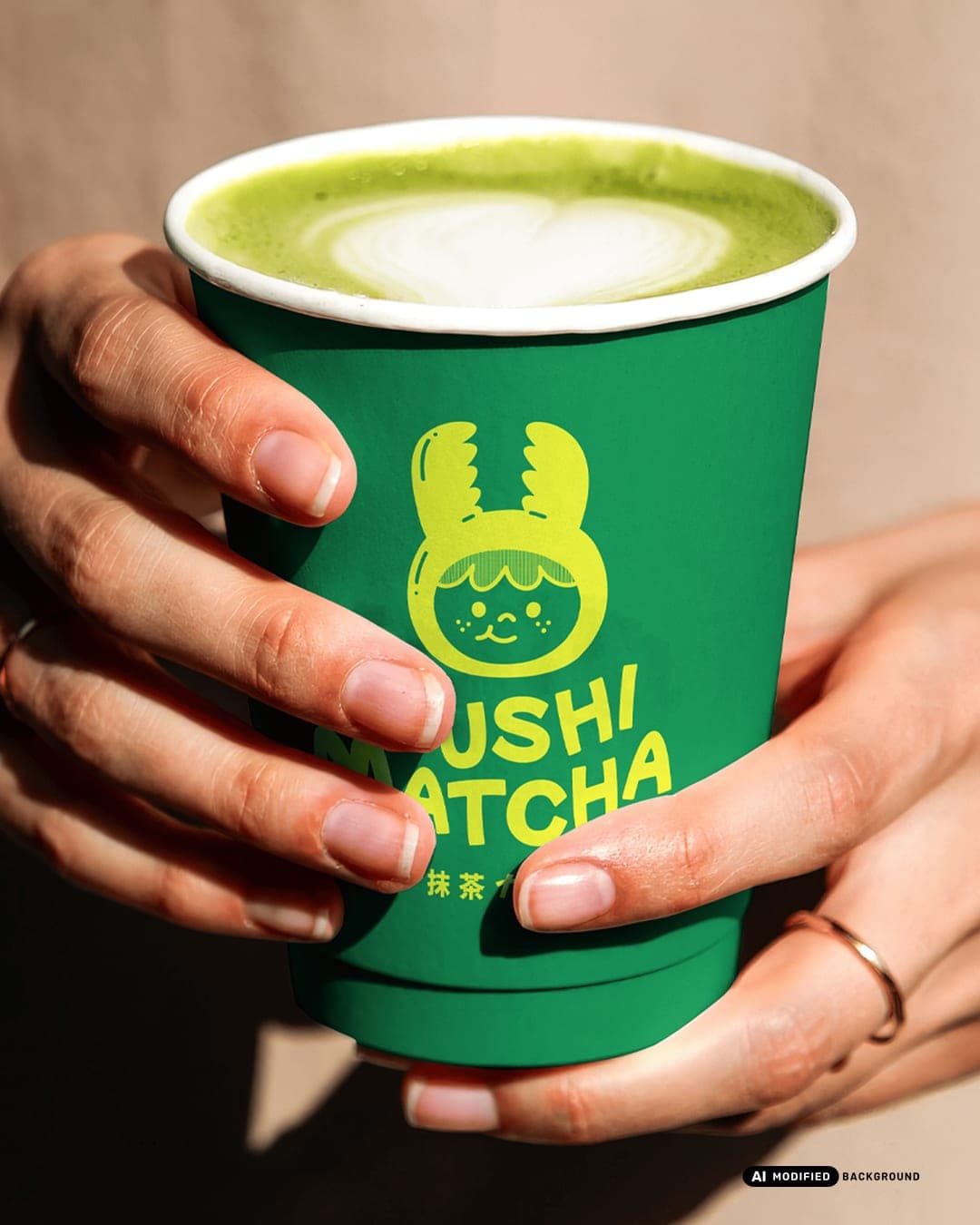Mushi Matcha – Food & Beverage identity by Studio Moara, additional view 4 of 6, AI MODIFIED · background