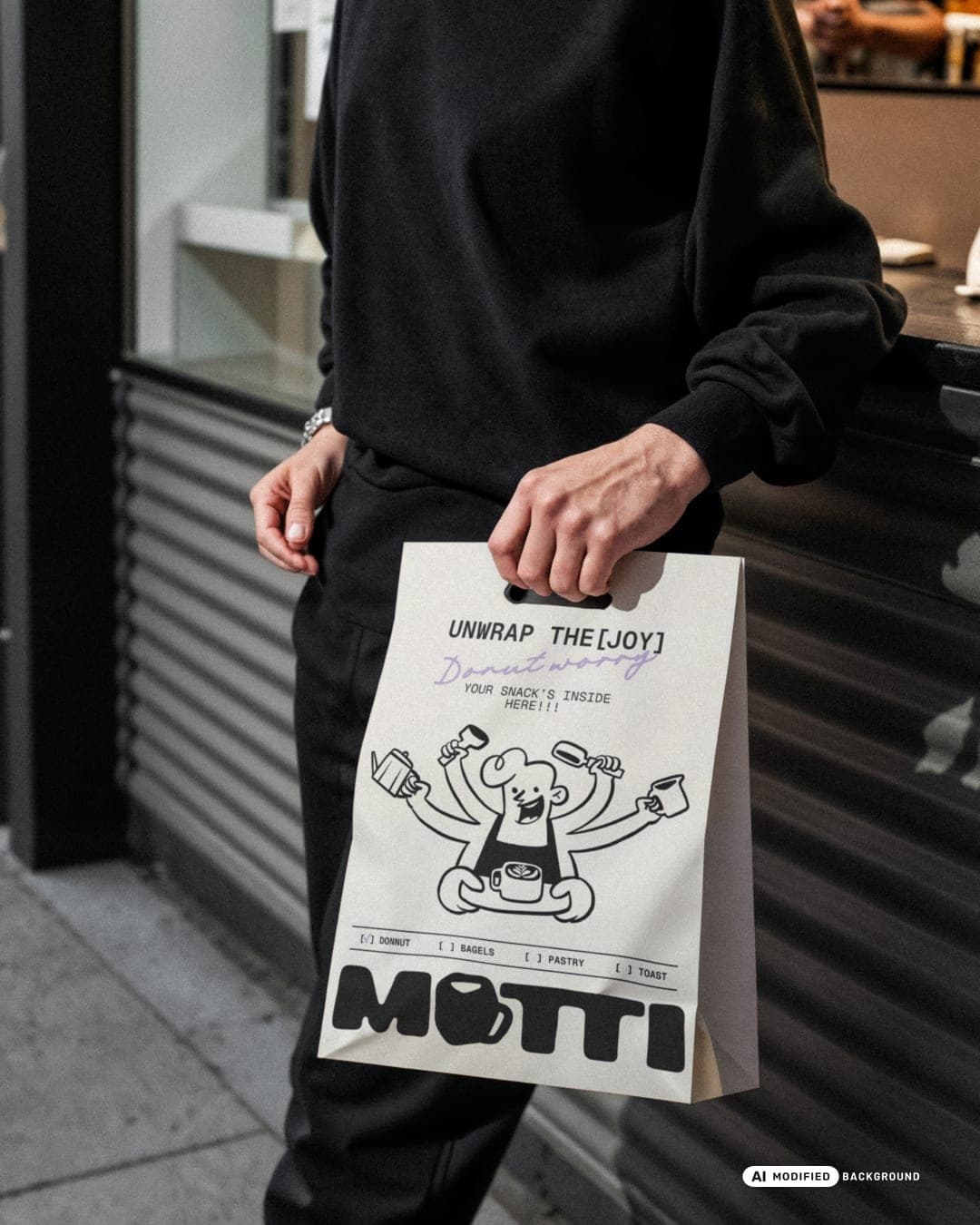 Motti – Food & Beverage identity by Studio Moara, additional view 3 of 8, AI MODIFIED · background