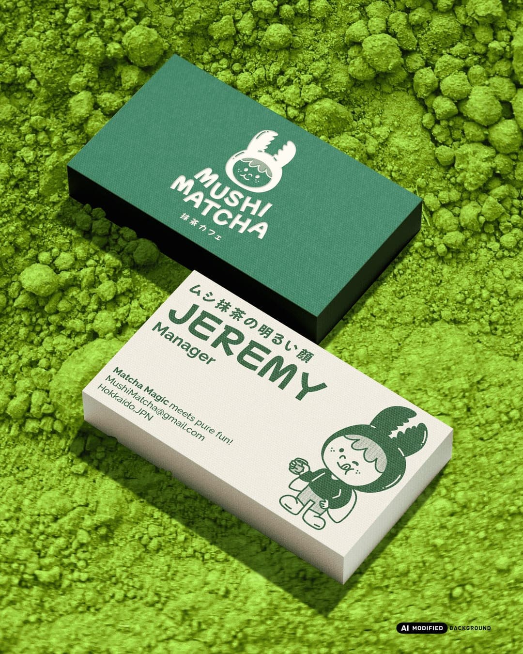 Mushi Matcha – Food & Beverage identity by Studio Moara, additional view 2 of 6, AI MODIFIED · background