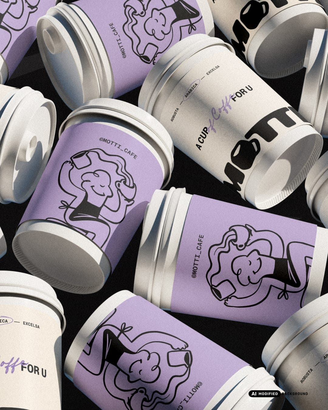 Motti – Food & Beverage identity by Studio Moara, additional view 4 of 8, AI MODIFIED · background