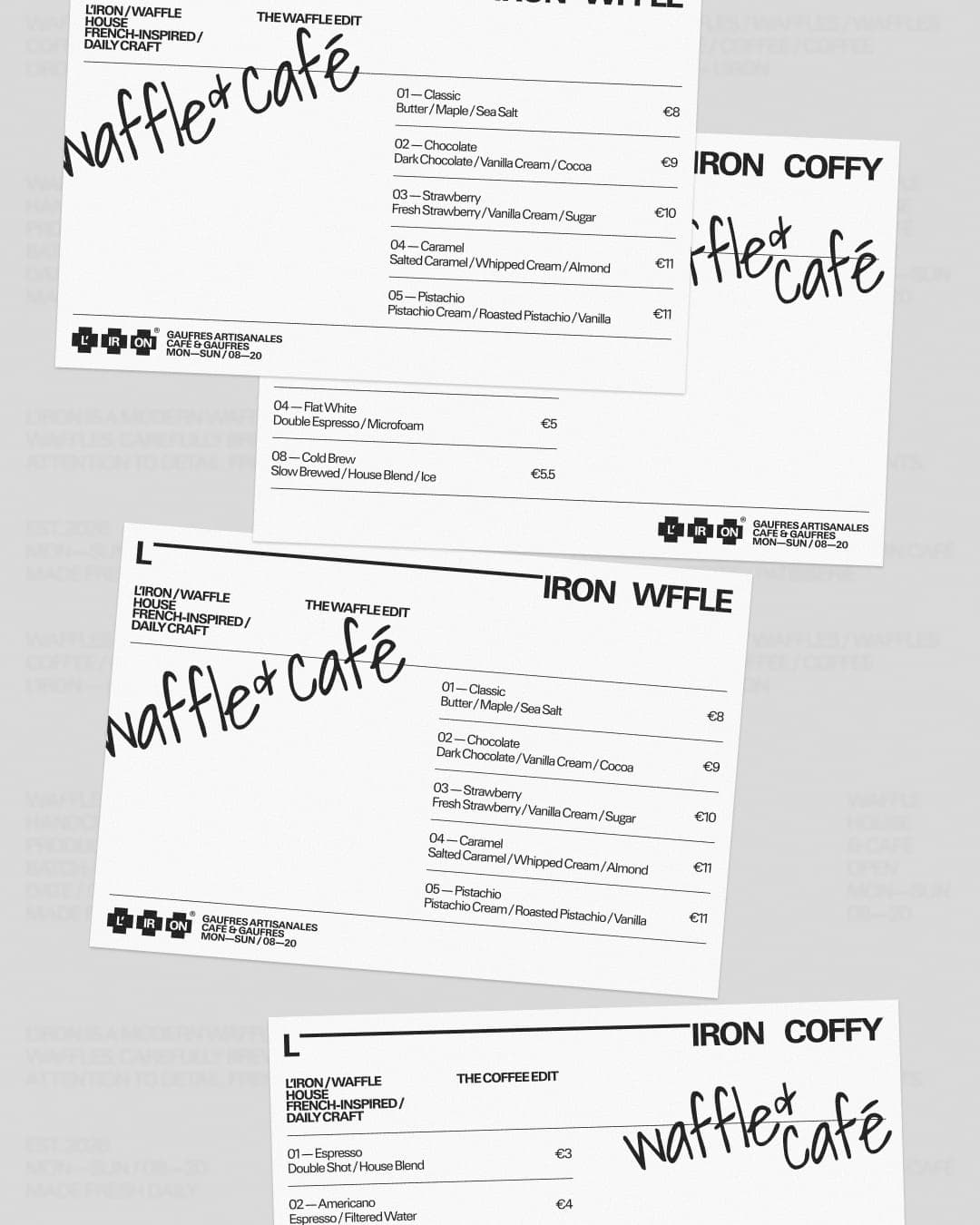 L'IRON Waffle & Cafe – Food & Beverage identity by made.w.athaa, additional view 4 of 10