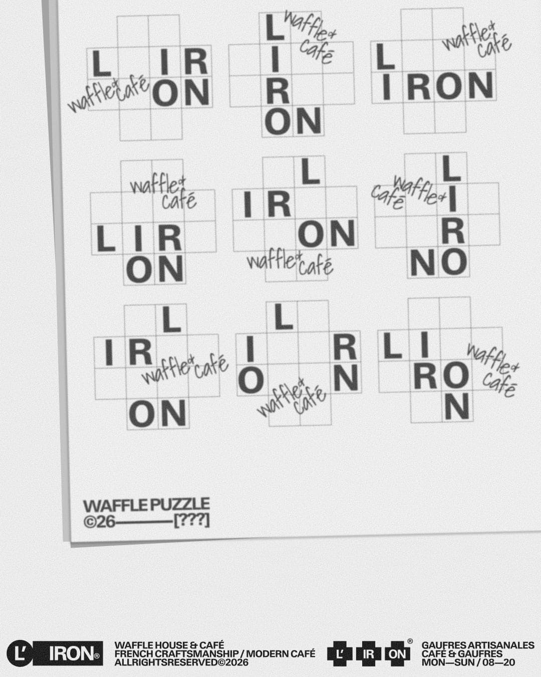 L'IRON Waffle & Cafe – Food & Beverage identity by made.w.athaa, additional view 2 of 10